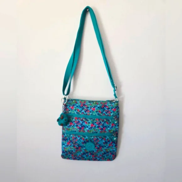 KIPLING Floral Turquoise Crossbody Bag - Picture 3 of 6